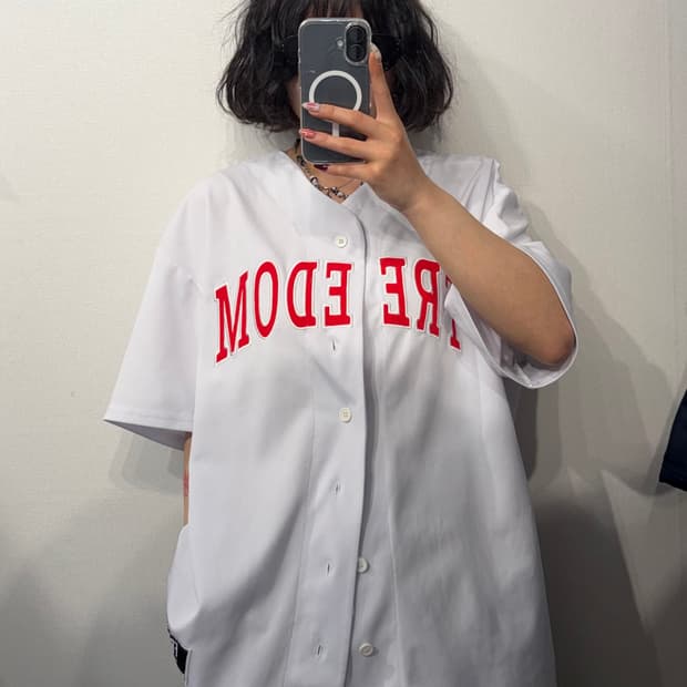 XL 프리덤 메쉬 베이스볼 반팔 져지 화이트