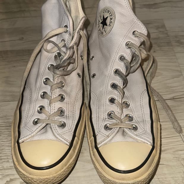 컨버스 척테일러 레더 하이 화이트