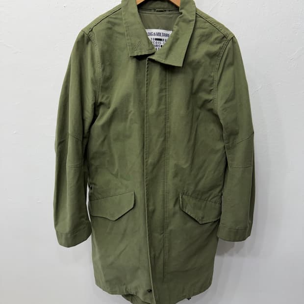 정품) 쟈딕앤볼테르 패딩 베스트 이중 카키 야상 자켓 XS