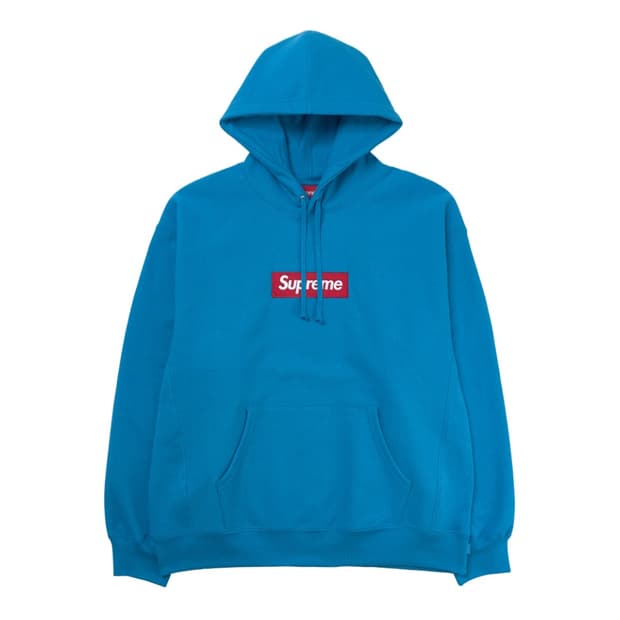 슈프림 박스로고 시안 컬러 L사이즈