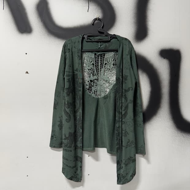 VTG 빈티지 그런지페어리 오픈 언발 가디건