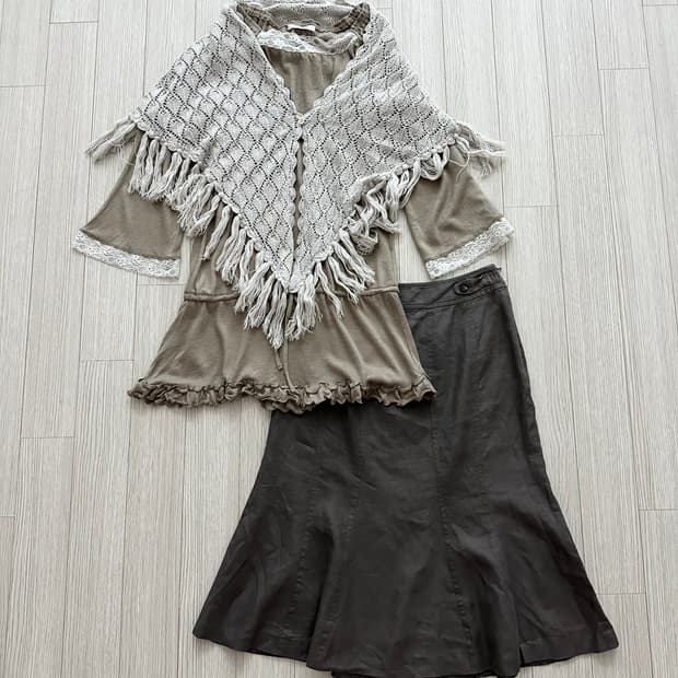 jpn 라떼갸루 페어리 모리걸 하구미 스즈코 레이어드 코디세트