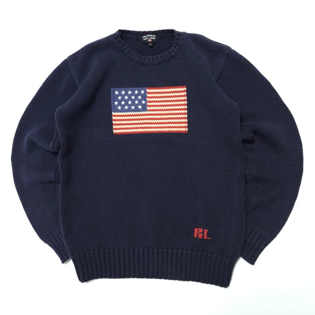 90s 폴로 진스 랄프로렌 성조기 니트 스웨터