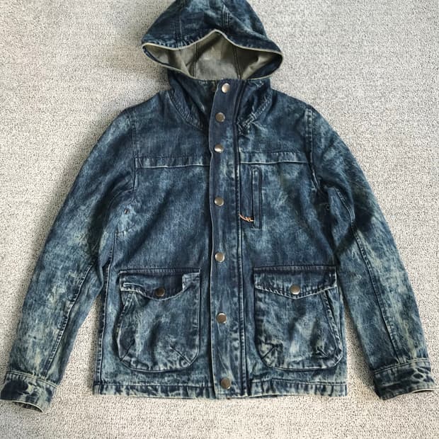 데님 후드 자켓