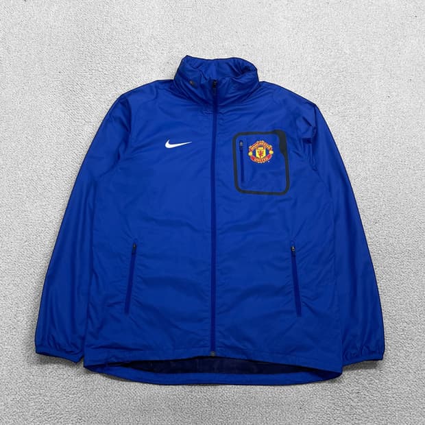 나이키 맨유 바람막이 자켓 블루