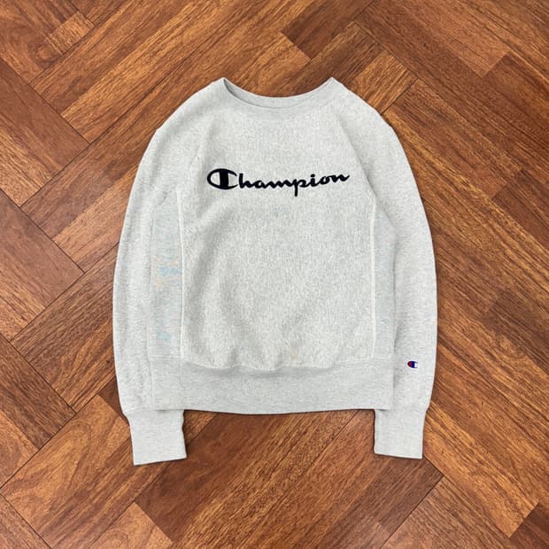 M 재팬 챔피온 블루택 리버스위브 맨투맨 티셔츠(안감 기모)