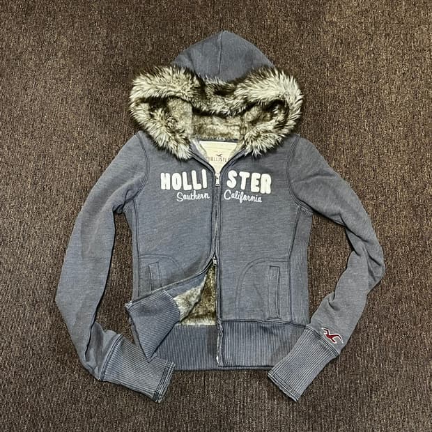 홀리스터 투웨이 울프죠 퍼 후드집업44-55