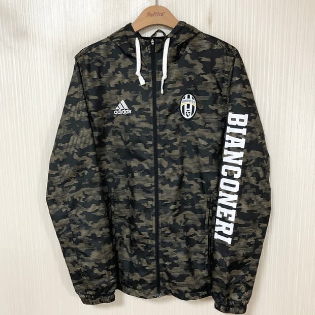 아디다스 15-16 유벤투스 윈드브레이커/후드자켓 블랙X카모 95