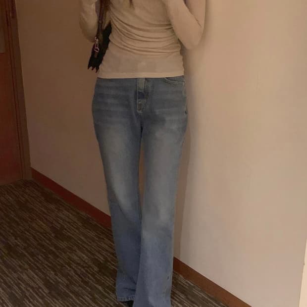 더롯 [osro] 오스로 시티 슬림 부츠컷 워싱 데님 팬츠