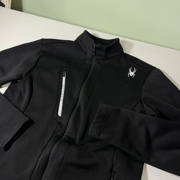 M 스파이더 블랙 트레이닝 스파이더로고 트랙탑 집업져지