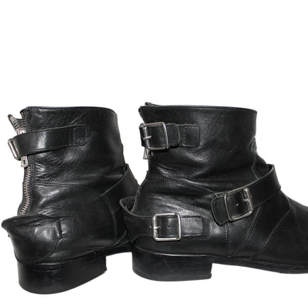 2000s JAPAN 스트랩 레더 부츠