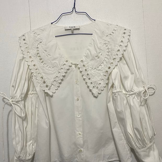 씨 sea 뉴욕 레이스 카라 블라우스 21SS