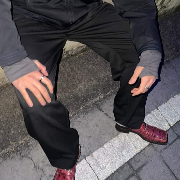 [희귀/44] 마틴로즈 스퀘어토 체인 뮬 - 레드 크록 (Martine