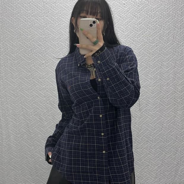 폴로 랄프로렌 올드스쿨 캐주얼 빈티지 체크 셔츠 M C09013