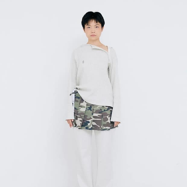 할로미늄 카모플라주 숏 스커트