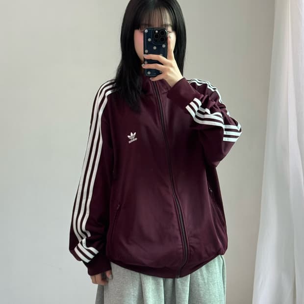 아디다스 버건디 져지