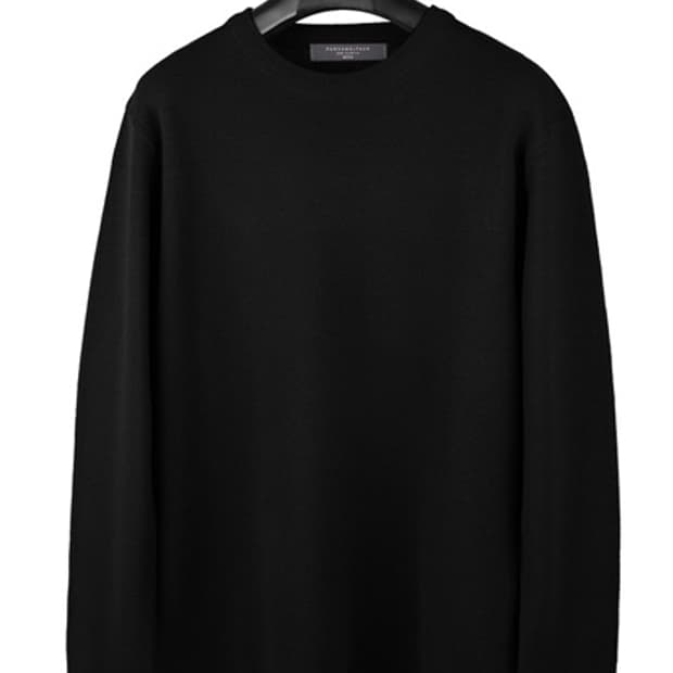 퍼스널팩 프리미엄 울 니트(세미오버) 블랙