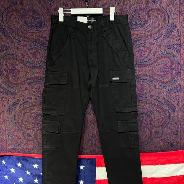 Hyper denim 블랙카고팬츠 신품