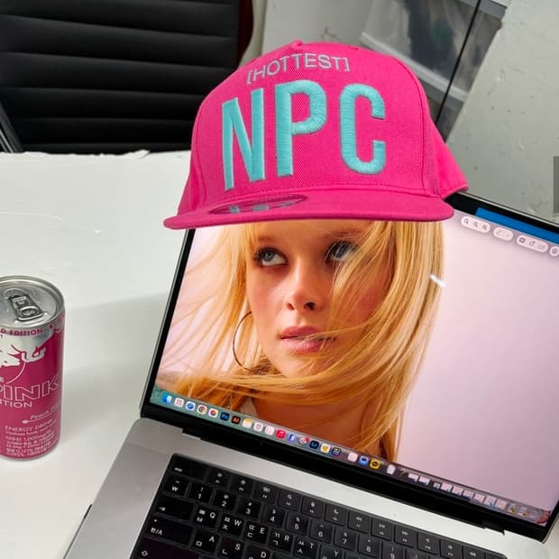 스컬프터 NPC 스냅백 캡 에시드 핑크