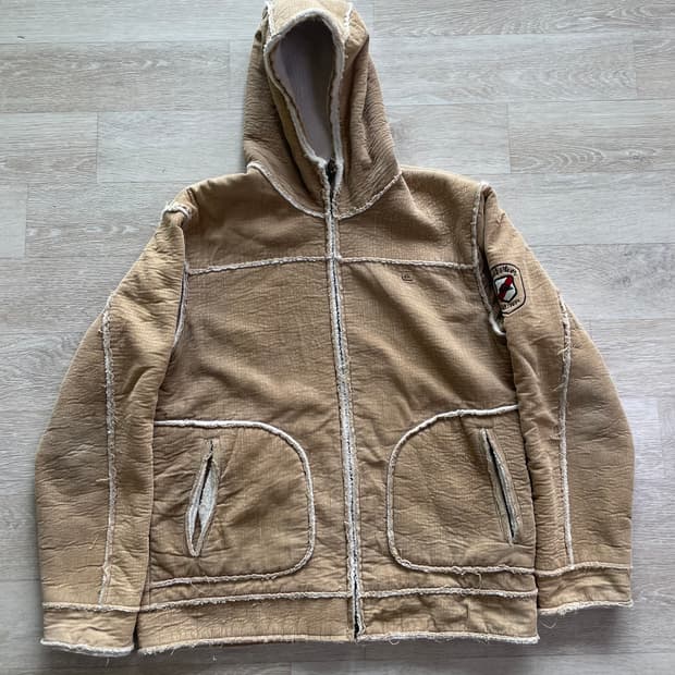 퀵실버 Quiksilver 베이지 후드 집업 자켓 M