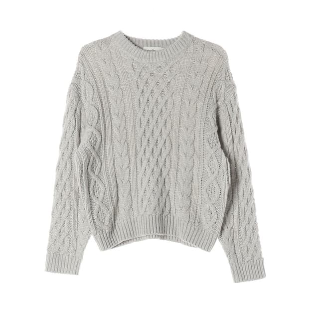 커스텀어클락 꽈배기 니트 M