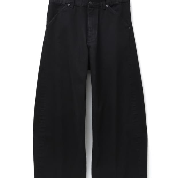 wide curve jeans jet black 2size