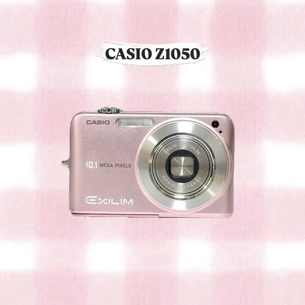 카시오 엑슬림 Z1050 베이비핑크 빈티지디카
