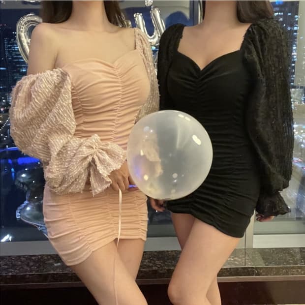 섹시셔링원피스 파티룩 연말룩 홀복 오프숄더