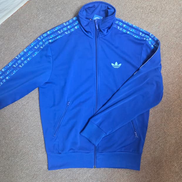 아디다스 오리지날 파이어버드 시티 카모 트랙탑 블루 100 L