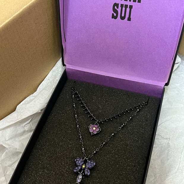 안나수이 나비열쇠 레이어드 목걸이