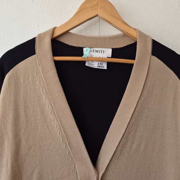 Lewitt 여성 배색울가디건 FREE