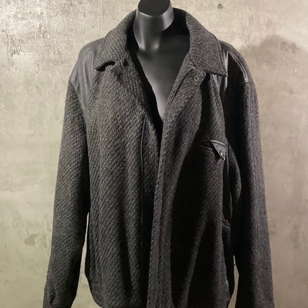 레더 울 자켓 ITALY