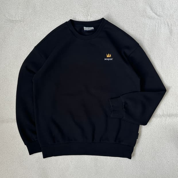 벤셔먼 X 바스키아 시그니처 레터링 자수 기모 스웨트셔츠