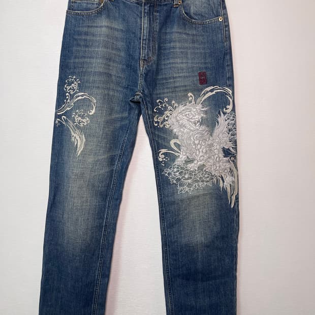 카라쿠리 타마시/ 해태 연청 데님(세컨핸즈)