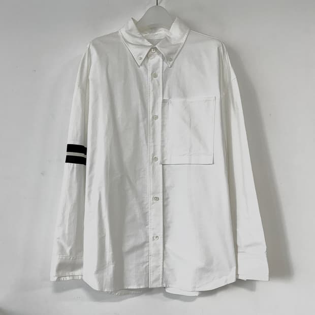 시스템옴므 텍스처 블록 코튼 셔츠