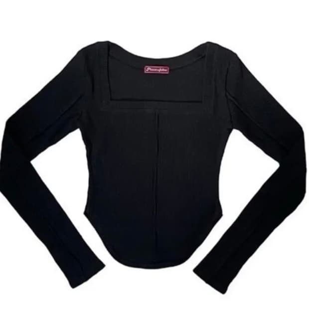 새상품 플리즈노팔로우 바비탑 블랙 ss