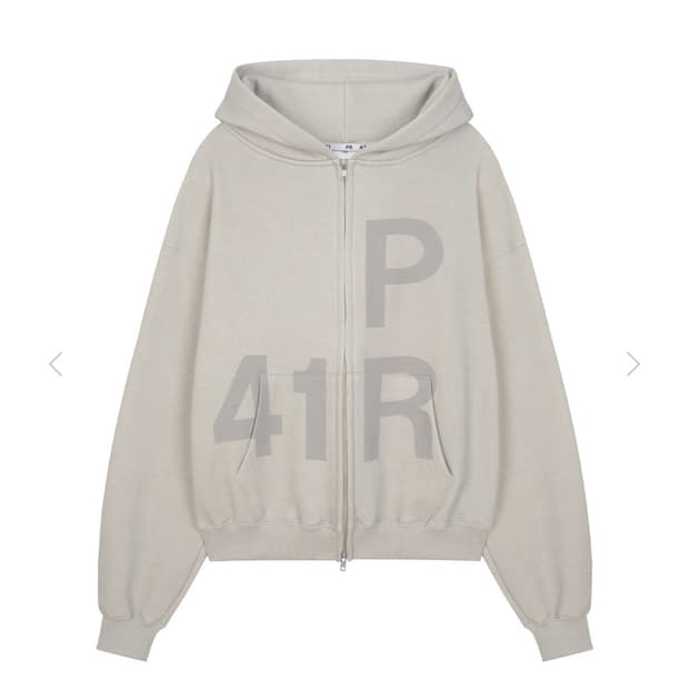 사일프레이 41pray 기모 후드집업 라이트그레이