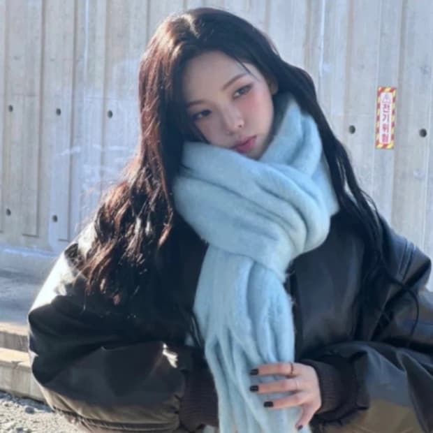 앵브록스 머플러 하늘색 카리나