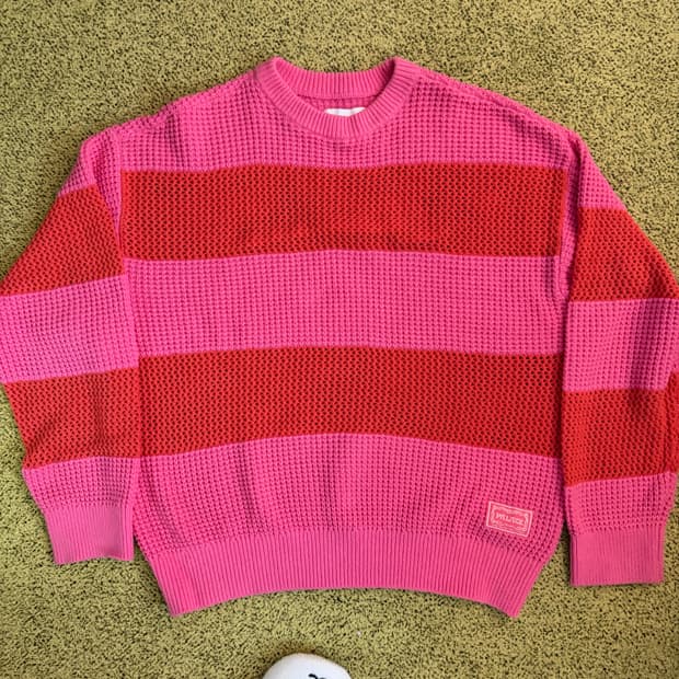 팔라스 핑크 단가라 니트