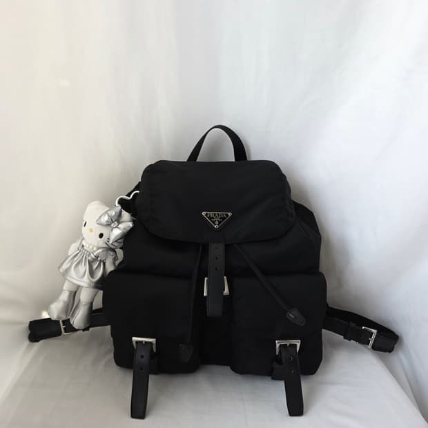 [정품 PRADA] 프라다 투포켓 나일론 빈티지백팩 라지
