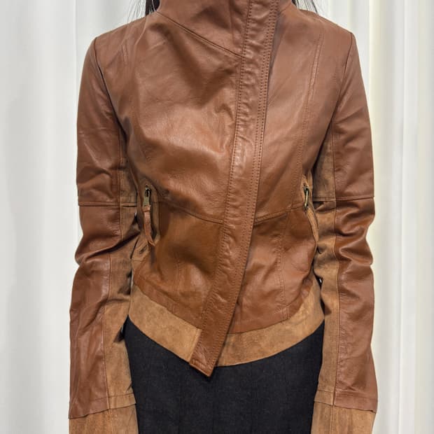 coco deal leather twoway jacket