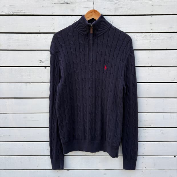 Polo 폴로 케이블 꽈배기 풀오버 니트