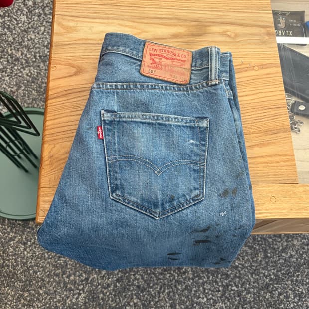 리바이스 501 스트레이트 데님 팬츠 (32)