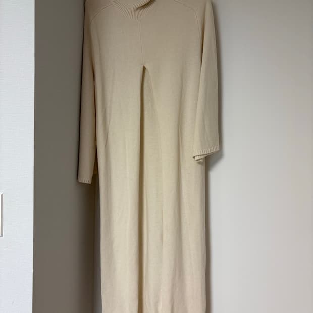 Joseph front slit wool dress