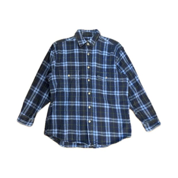 무스크릭 코튼 체크 셔츠 L