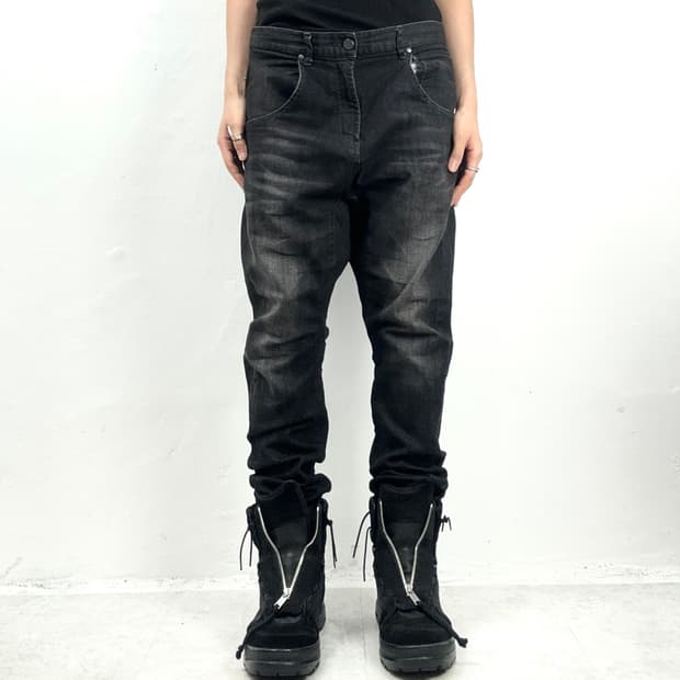 Tornado Mart Black Sarouel Stretch Denim