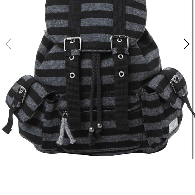 텐스댄스 WOOL STRIPE BACKPACK_BLACK