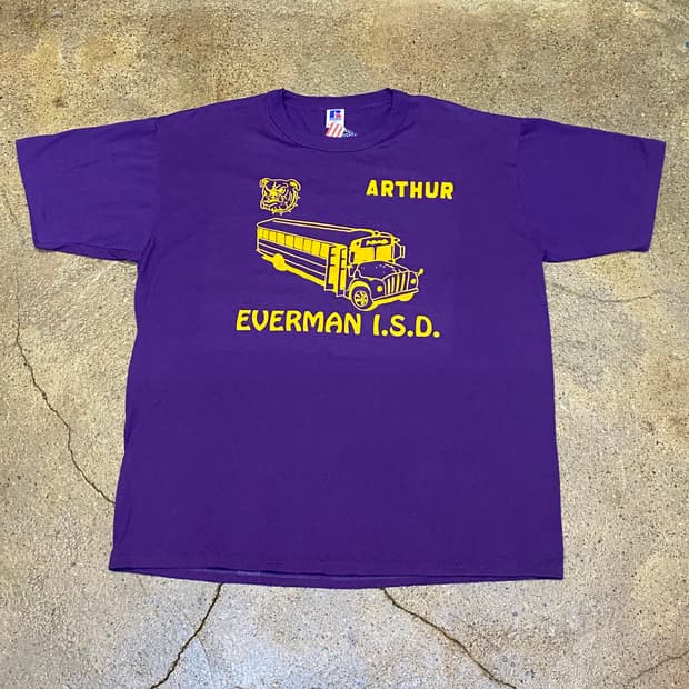90s Made in USA 미국 빈티지 러셀 싱글스티치 레어 반팔티