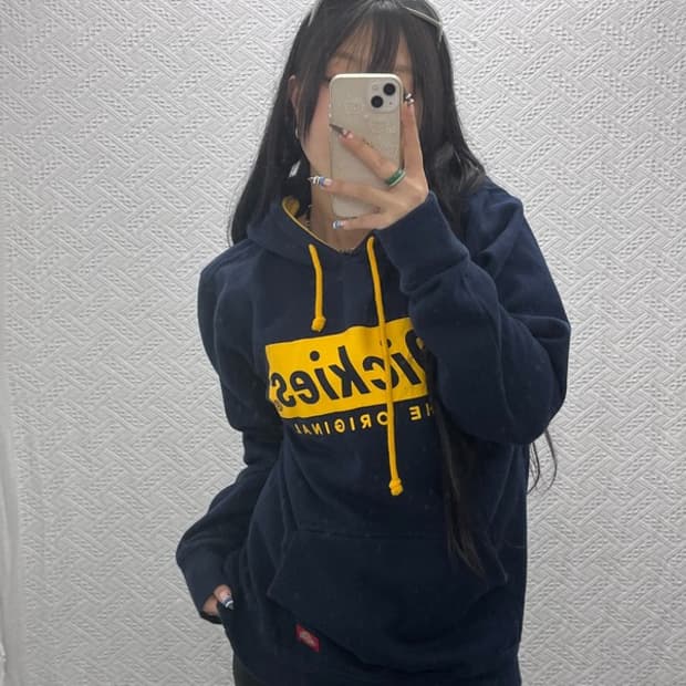 디키즈 올드스쿨 빅로고 기모 후드티 100 C06246