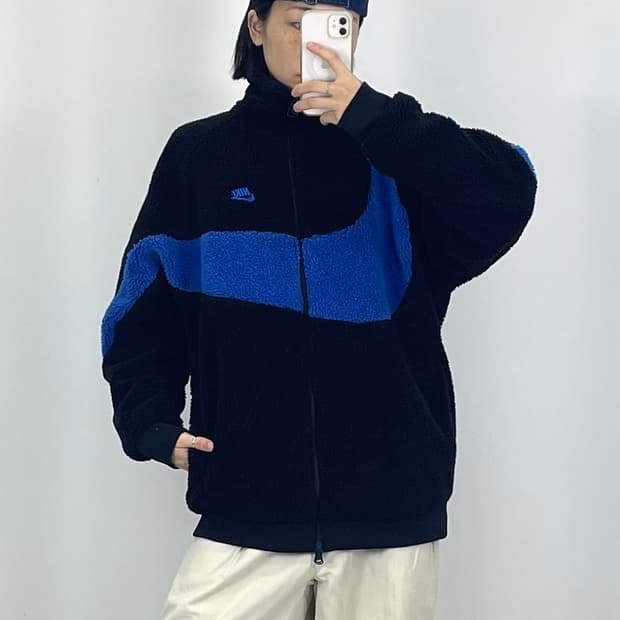  [XL]나이키 리버시블 블루 패딩 